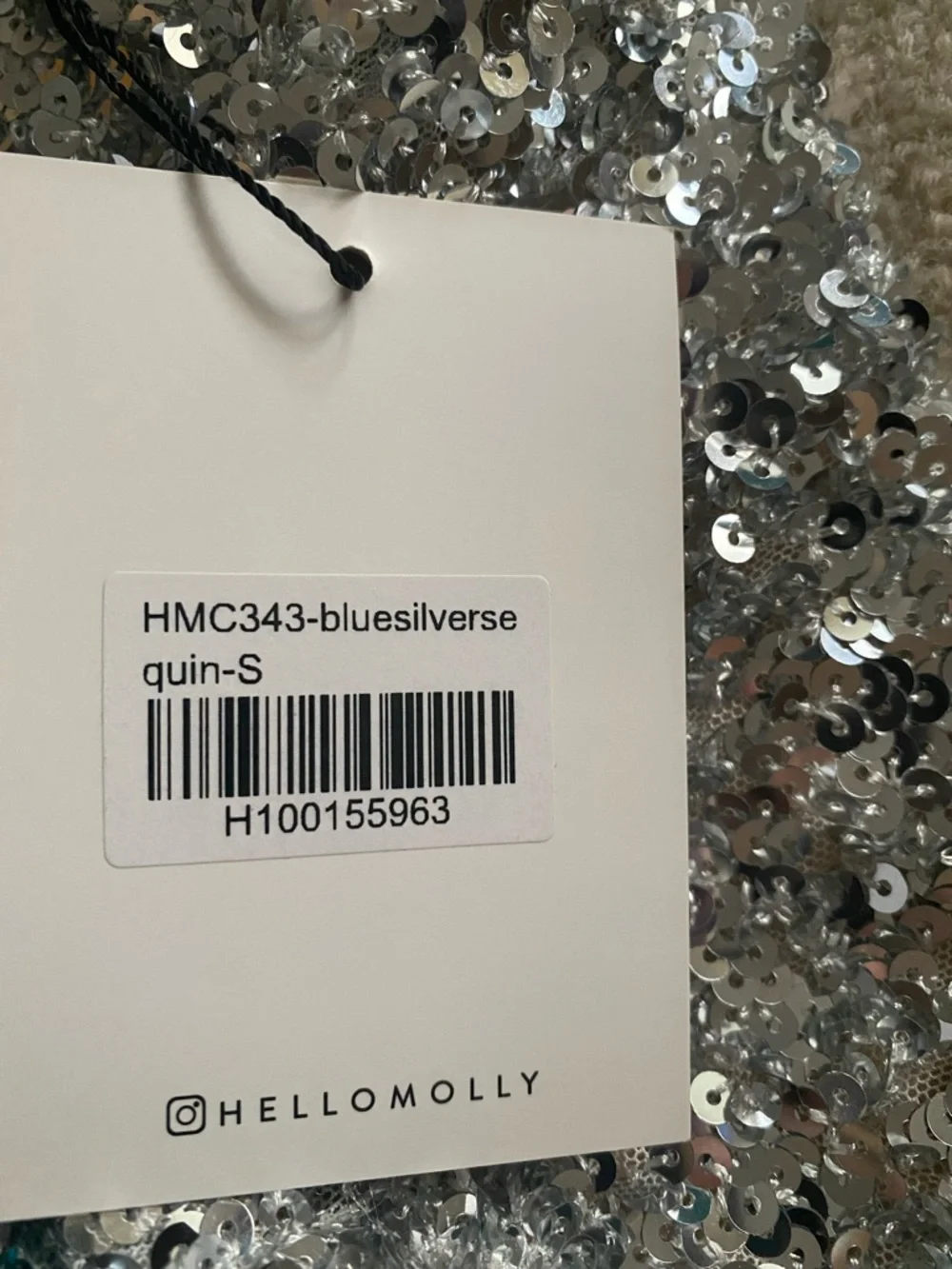 Hello Molly size 4 NWT blue and silver sequin dress - Picture 7 of 9